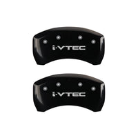 MGP 4 Caliper Covers Engraved Front & Rear i-Vtec Black finish silver ch - 39018SIVTBK