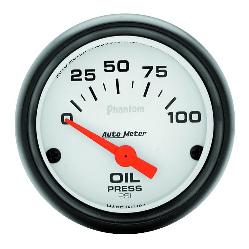 Autometer Phantom 52mm 0-100 PSI Electric Oil Pressure Gauge - 5727