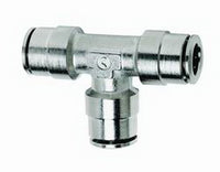 Firestone Union Tee 1/4in. Nickel Push-Lock Air Fitting - 25 Pack (WR17603025) - 3025