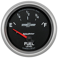Autometer Sport-Comp II 2-5/8in Short Sweep Electronic 73-10ohms Fuel Level Gauge - 7615