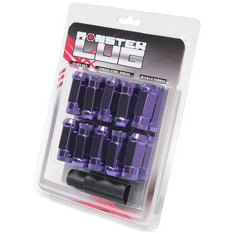 Wheel Mate Monster Open End Lug Nut Set of 20 - Purple 14x1.50 - 33006L