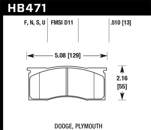 Hawk HPS Street Brake Pads - HB471F.510