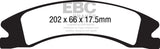 EBC 15+ Cadillac Escalade Ext/Esv 6.2 2WD Greenstuff Front Brake Pads - DP61885