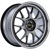 BBS LM-R 20x9.5 5x114.3 ET40 CB66 Diamond Black Center Diamond Cut Lip Wheel - LM329DBPK