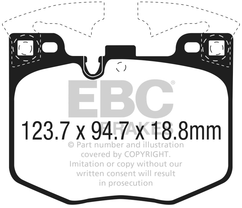 EBC 2017+ BMW 530 2.0L Turbo (G30) Greenstuff Front Brake Pads - DP22302
