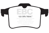 EBC 10-15 Jaguar XF 5.0 Supercharged (470) Yellowstuff Rear Brake Pads - DP42059R
