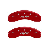MGP 4 Caliper Covers Engraved Front & Rear RT Red finish silver ch - 12200SRT1RD
