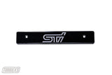 Turbo XS 08-14 Subaru WRX/STi Billet Aluminum License Plate Delete Black Machined STi Logo - txs-WS08-LPD-BLK-STI