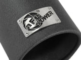 aFe MACHForce XP Exhausts Tips SS-304 EXH Tip 3in x 4Out x 12L Bolt-On (blk) - 49-92043-B