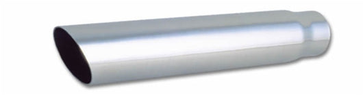 Vibrant 3in Round SS Truck/SUV Exhaust Tip (Single Wall Angle Cut) - 2.5in inlet 18in long - 1551