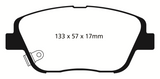 EBC 10-14 Hyundai Sonata 2.0 Turbo Greenstuff Front Brake Pads - DP21864
