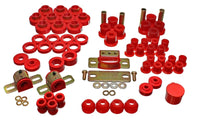 Energy Suspension 80-86 Jeep CJ7 Red Hyper-Flex Master Bushing Set - 2.18102R