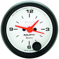 Autometer Phantom 52mm 12V Electronic Clock Gauge - 5785