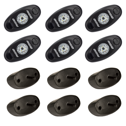 Rigid Industries Rock Light Kit- Cool White (6 lights) - 400253