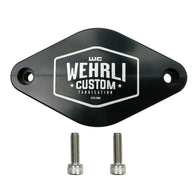 Wehrli 11-16 Chevrolet 6.6L LML Duramax Turbo Resonator Billet Block Off Plate - WCF100096