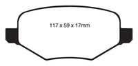EBC 11-14 Ford Edge 2.0 Turbo Greenstuff Rear Brake Pads - DP21826