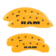 MGP 4 Caliper Covers Engraved Front & Rear Ram Yellow Finish Black Char 2006 Dodge Durango - 12134SRAMYL