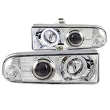 ANZO 1998-2005 Chevrolet S-10 Projector Headlights w/ Halo Chrome - 111016