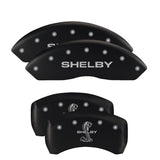 MGP 4 Caliper Covers Engraved Front 2015/Mustang Engraved Rear 2015/50 Black finish silver ch - 10201SM52BK
