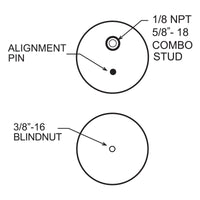Firestone Ride-Rite Replacement Bellow 267C (For Kit PN 2361/2384/2430/2350/2458/2377) (W217606397) - 6397