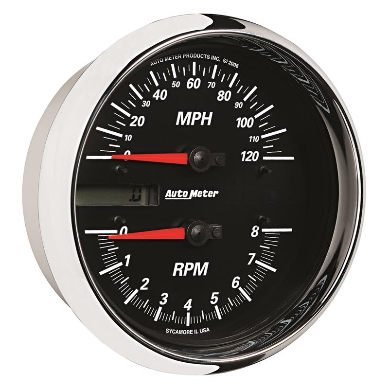 Autometer Pro-Cycle Gauge Tach/Speedo 4 1/2in 8K Rpm/120 Mph Black - 19466