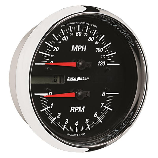 Autometer Pro-Cycle Gauge Tach/Speedo 4 1/2in 8K Rpm/120 Mph Black - 19466