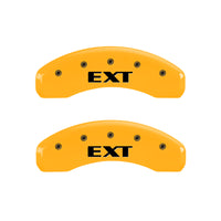 MGP 4 Caliper Covers Engraved Front Escalade Engraved Rear EXT Yellow finish black ch - 35015SEXTYL