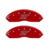 MGP 4 Caliper Covers Engraved Front & Rear ST Red finish silver ch - 10231SSTORD