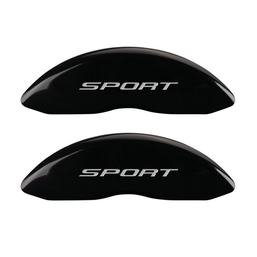 MGP 4 Caliper Covers Engraved Front & Rear No Bolts/Sport 2015 Black finish silver ch - 10241SSP2BK