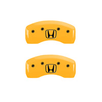 MGP 4 Caliper Covers Engraved Front Honda Engraved Rear H Logo Yellow finish black ch - 20217SHOHYL