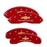 MGP 4 Caliper Covers Engraved Front & Rear MGP Red finish silver ch - 15203SMGPRD