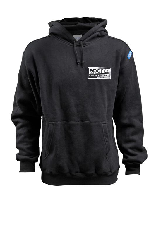 Sparco Swtshrt Hooded Heritage Blk Xs - SP03200NR0XS