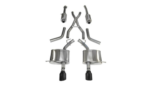 Corsa 11-14 Dodge Durango 5.7L V8 Black Sport Dual Rear Cat-Back Exhaust - 14459BLK