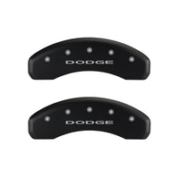 MGP 4 Caliper Covers Engraved Front & Rear With out stripes/Dodge Red finish silver ch - 12043SDD4RD