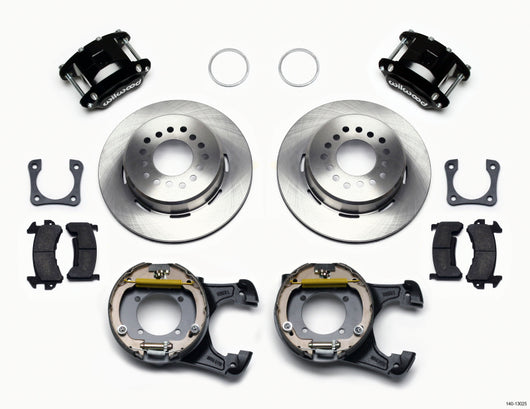 Wilwood D154 P/S Park Brake Kit 12 Bolt 2.81in Offset Staggered Shock - 140-13025