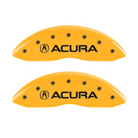 MGP 4 Caliper Covers Engraved Front Acura Engraved Rear MDX Yellow finish black ch - 39013SMDXYL