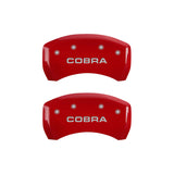 MGP 4 Caliper Covers Engraved Front & Rear MGP Red finish silver ch - 10009SMGPRD