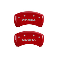 MGP 4 Caliper Covers Engraved Front & Rear MGP Red finish silver ch - 10009SMGPRD