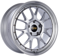BBS LM-R 19x8.5 5x130 ET55 CB71.6 Diamond Silver Center Diamond Cut Lip Wheel - LM309DSPK