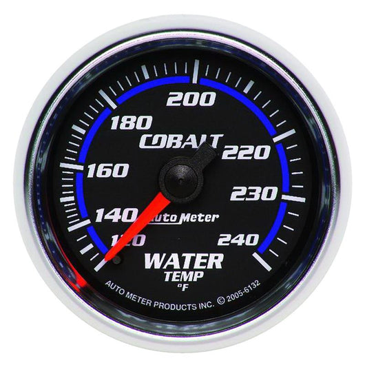 Autometer Cobalt 52mm 120-240 Deg F Mechanical Water Temperature Gauge - 6132