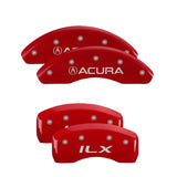 MGP 4 Caliper Covers Engraved Front & Rear MGP Red finish silver ch - 39002SMGPRD