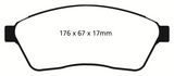 EBC 10-11 Cadillac SRX 2.8 Turbo Redstuff Front Brake Pads - DP31859C