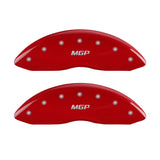 MGP 4 Caliper Covers Engraved Front & Rear JEEP Red finish silver ch - 42003SJEPRD