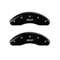 MGP Front set 2 Caliper Covers Engraved Front MGP Black finish silver ch - 14001FMGPBK