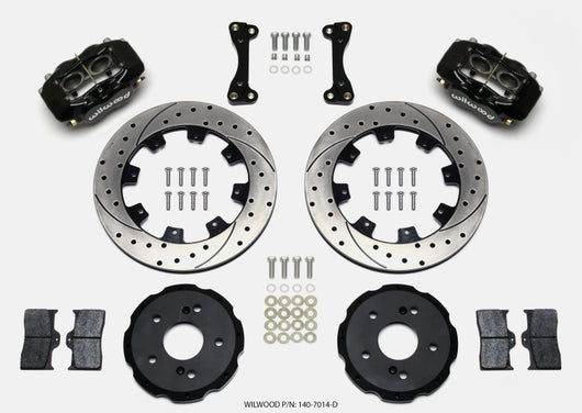 Wilwood Forged Dynalite Front Hat Kit 12.19in Drilled 02-06 Acura RSX-5 Lug - 140-7014-D