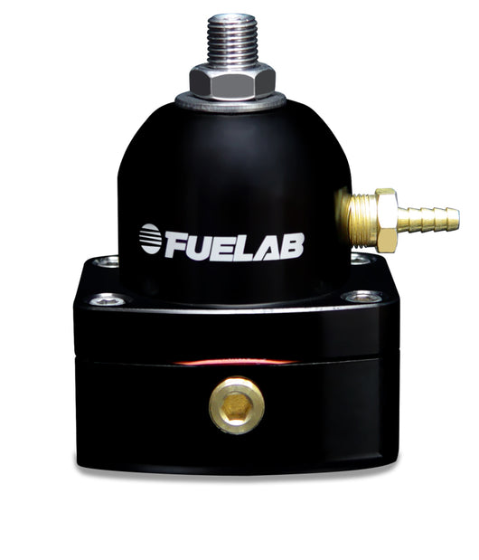 Fuelab 515 EFI Adjustable FPR Large Seat 25-90 PSI (2) -6AN In (1) -6AN Return - Black - 51506-1-L-E