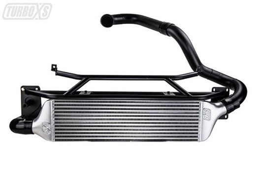 Turbo XS FMIC for 15-16 Subaru WRX - Wrinkle Black Pipes - txs-W15-FMIC-BLK