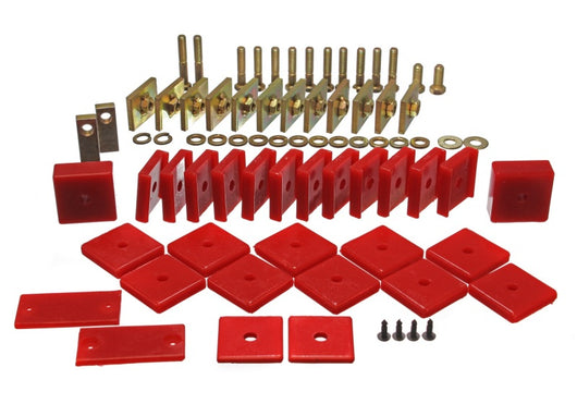 Energy Suspension Toy Land Cruiser Bodymount Set - Red - 8.4104R
