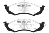 EBC 89-91 Ford Thunderbird 3.8 Redstuff Front Brake Pads - DP31180C