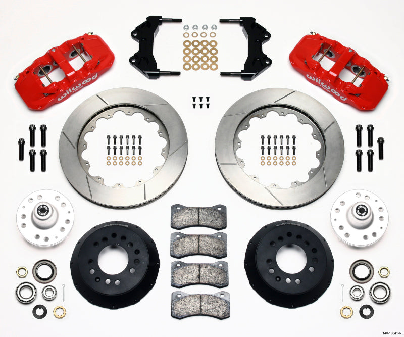 Wilwood AERO6 Front Hub Kit 14.00-Red WWE ProSpindle - 140-10641-R